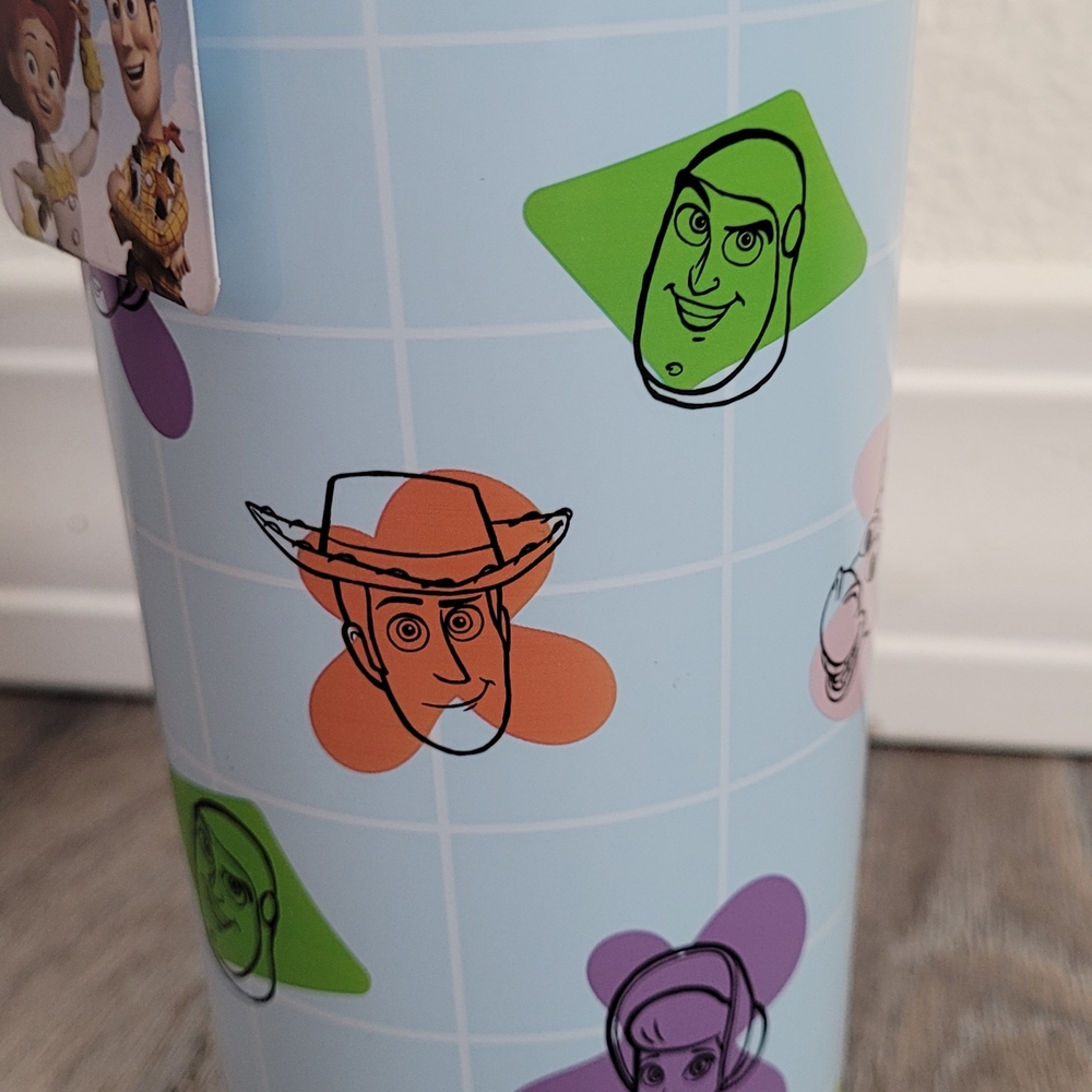 Toy Story 24 oz Tumbler with Blue Lid and Straw, New - Picture 10 of 11